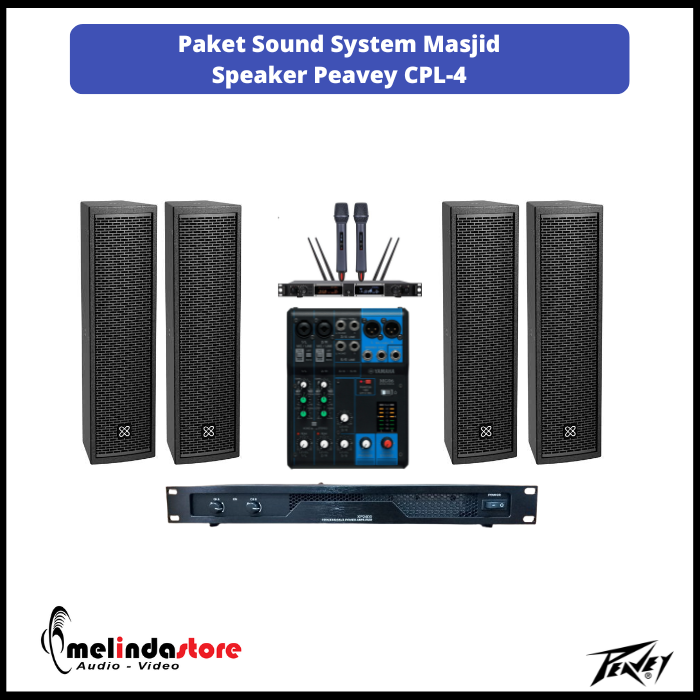 Paket Sound System Masjid Indoor Speaker Peavey - 4 Speaker